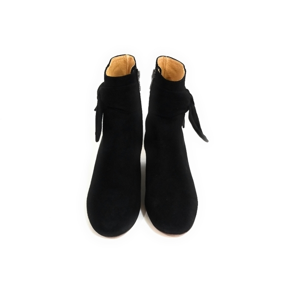 MADEWELL The Esme Black Suede Bow Booties Size 7.5 - Picture 10 of 13